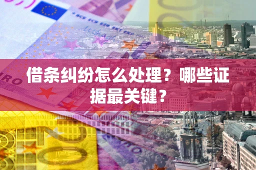 武汉借条纠纷怎么处理？哪些证据最关键？