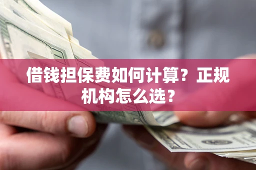 武汉借钱担保费如何计算？正规机构怎么选？