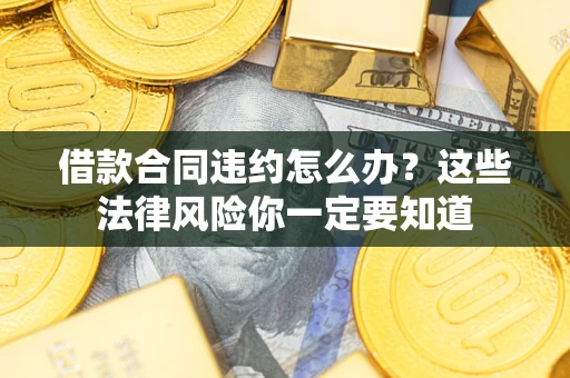 武汉借款合同违约怎么办？这些法律风险你一定要知道