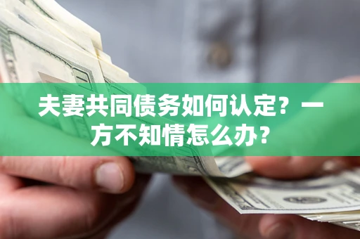 武汉夫妻共同债务如何认定？一方不知情怎么办？