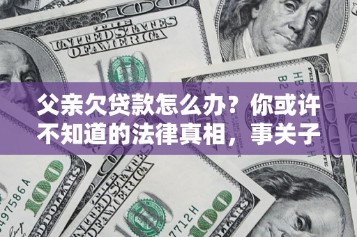武汉父亲欠贷款怎么办？你或许不知道的法律真相，事关子女未来