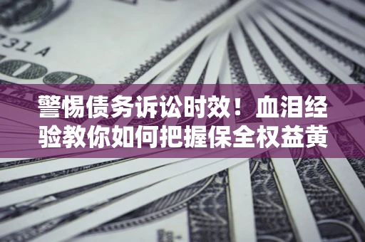 武汉警惕债务诉讼时效！血泪经验教你如何把握保全权益黄金期