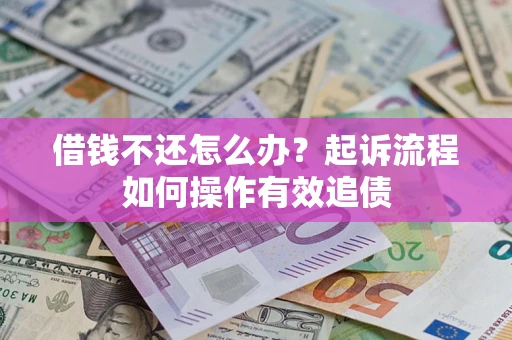 武汉借钱不还怎么办？起诉流程如何操作有效追债