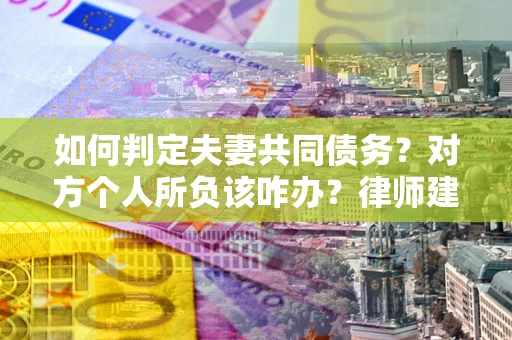 武汉如何判定夫妻共同债务？对方个人所负该咋办？律师建议