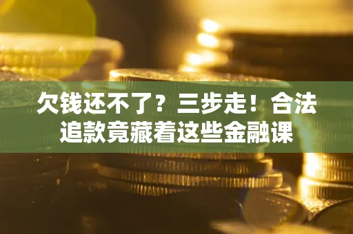 武汉欠钱还不了？三步走！合法追款竟藏着这些金融课