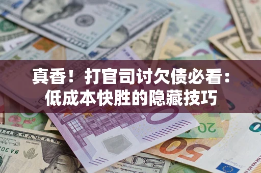 武汉真香！打官司讨欠债必看：低成本快胜的隐藏技巧