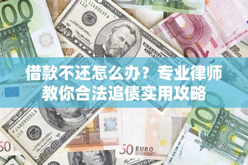 武汉借款不还怎么办？专业律师教你合法追债实用攻略