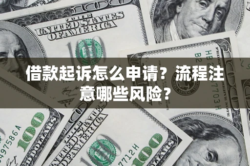 武汉借款起诉怎么申请？流程注意哪些风险？